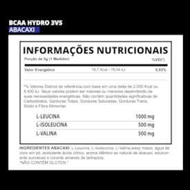 Segunda imagem do produto BCAA HYDRO 3VS 300g
