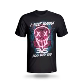 Segunda imagem do produto CAMISETA JUST PLAY PRETA 3Vs