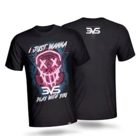 CAMISETA JUST PLAY PRETA 3Vs