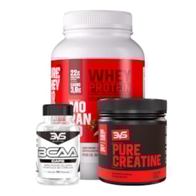 Combo Creatina 300gr + BCAA 60 Caps+ Whey 100%