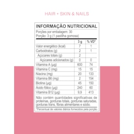 Segunda imagem do produto HAIR+SKIN AND NAILS - 30 GOMAS