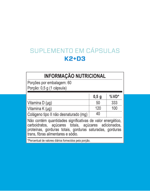 Segunda imagem do produto K2+D3 com Colageno II