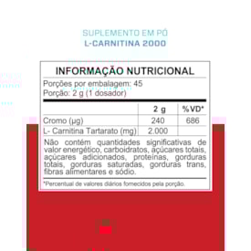 Segunda imagem do produto L-Carnitina 3000 + Cromo