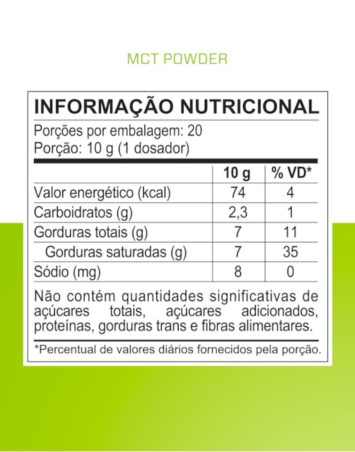 Segunda imagem do produto MCT 200g