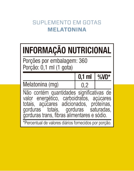 Segunda imagem do produto MELATONINA 210mcg - GOTAS 30ml