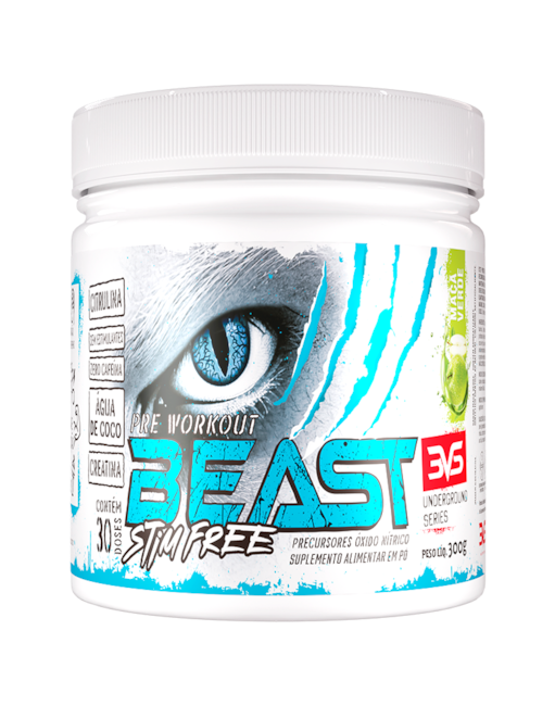 Pre Treino Beast STIM FREE - Sem Estimulantes - 300g