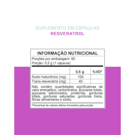 Segunda imagem do produto RESVERATROL com ÁCIDO HIALURÔNICO