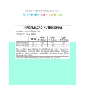 Segunda imagem do produto VITAMINA D3 + K2 KIDS - GOTAS 30ml