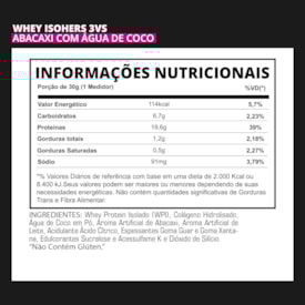 Segunda imagem do produto Whey Protein Iso Hers 3VS 900gr
