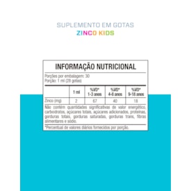Segunda imagem do produto ZINCO KIDS - GOTAS 30ml